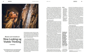 Opslag fra artikel med overskriften Slow Looking og Visible Thinking